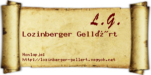 Lozinberger Gellért névjegykártya